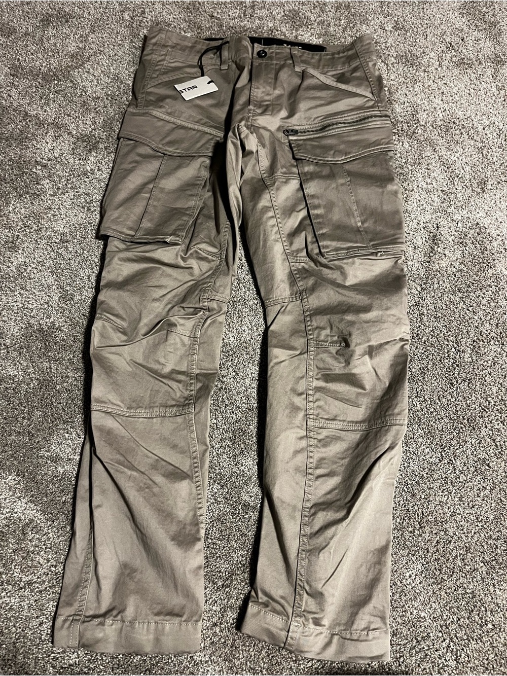 G-Star Raw Mens Cargo Pant Size 34x32 Rovic Zip 3D Elephant Skin nwt